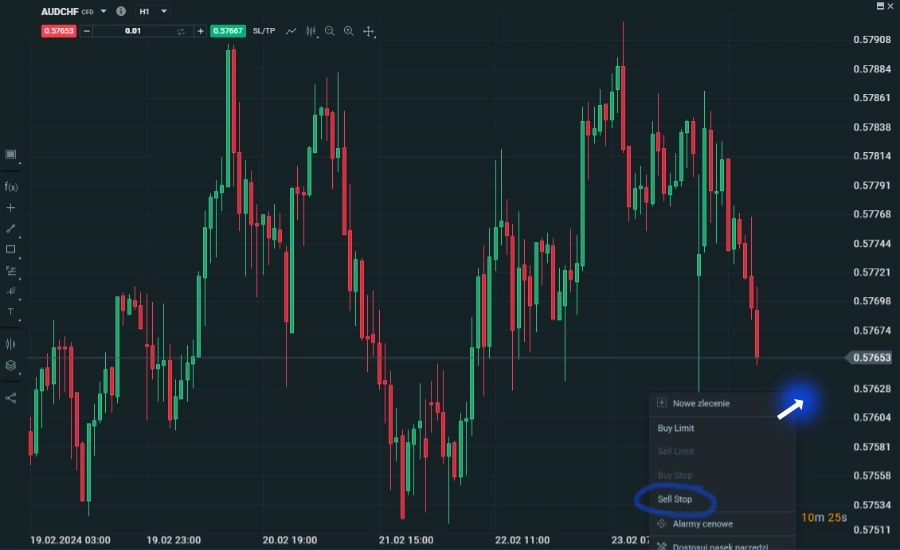 swap xstation klik prawym myszy